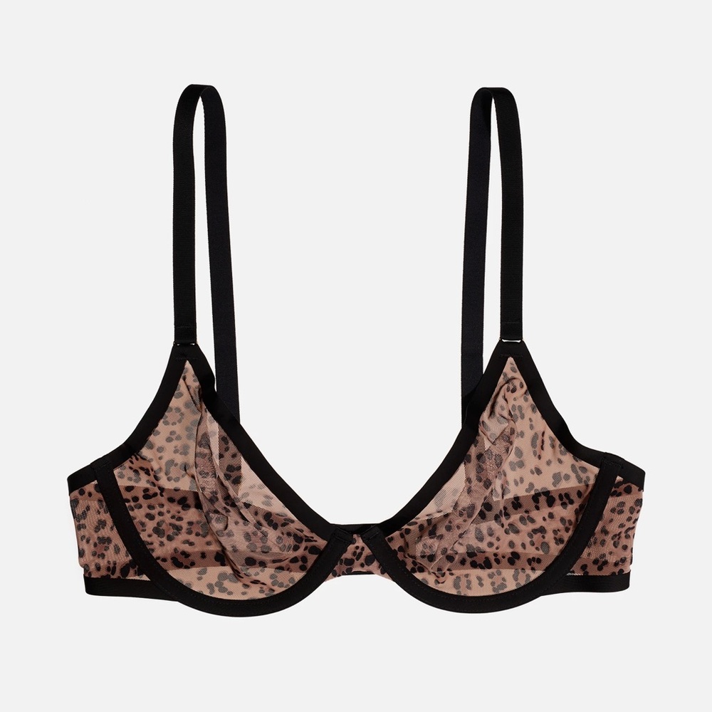 CUUP Plunge Leopard Bra